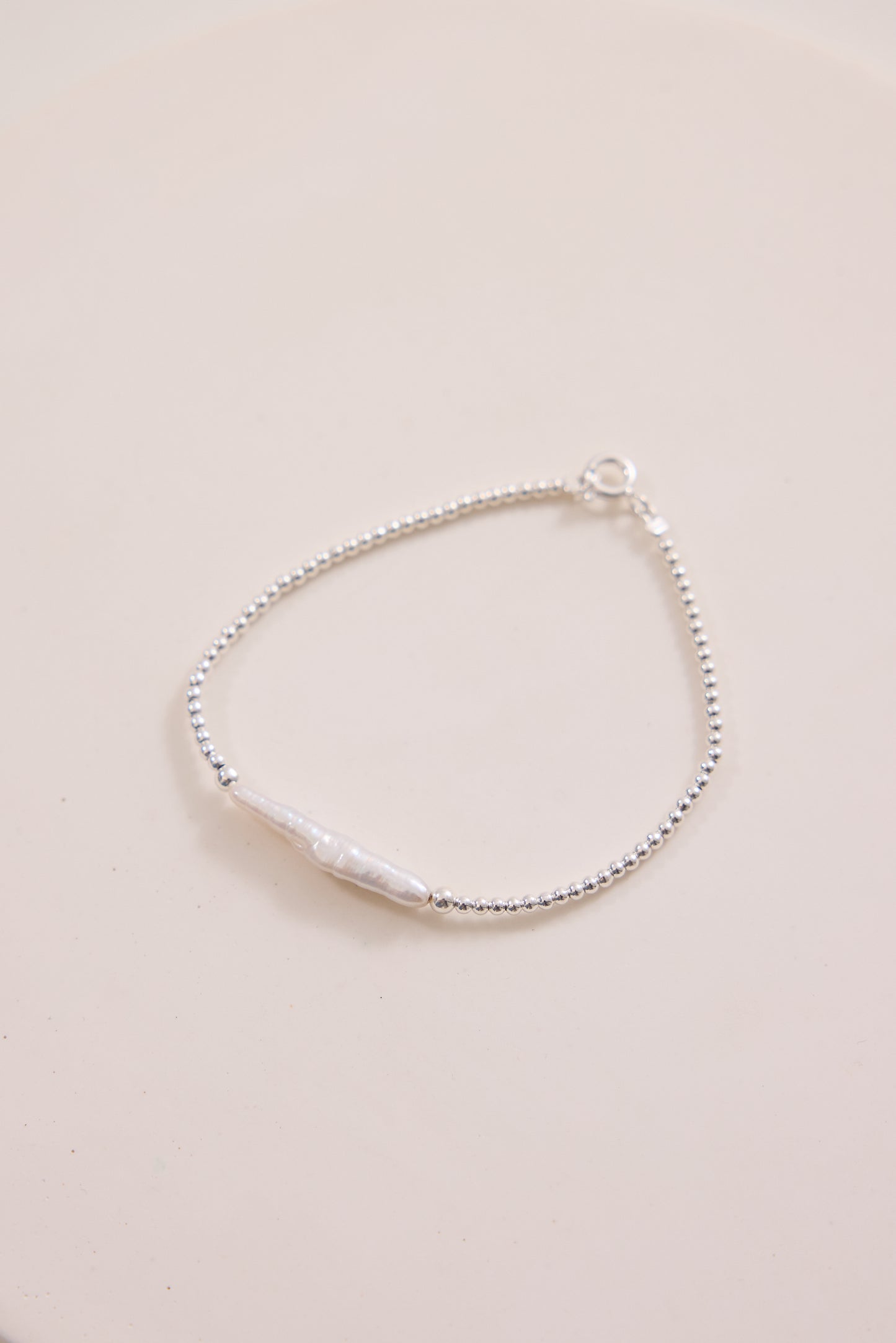 Aria Pearl Shell Bracelet - Silver