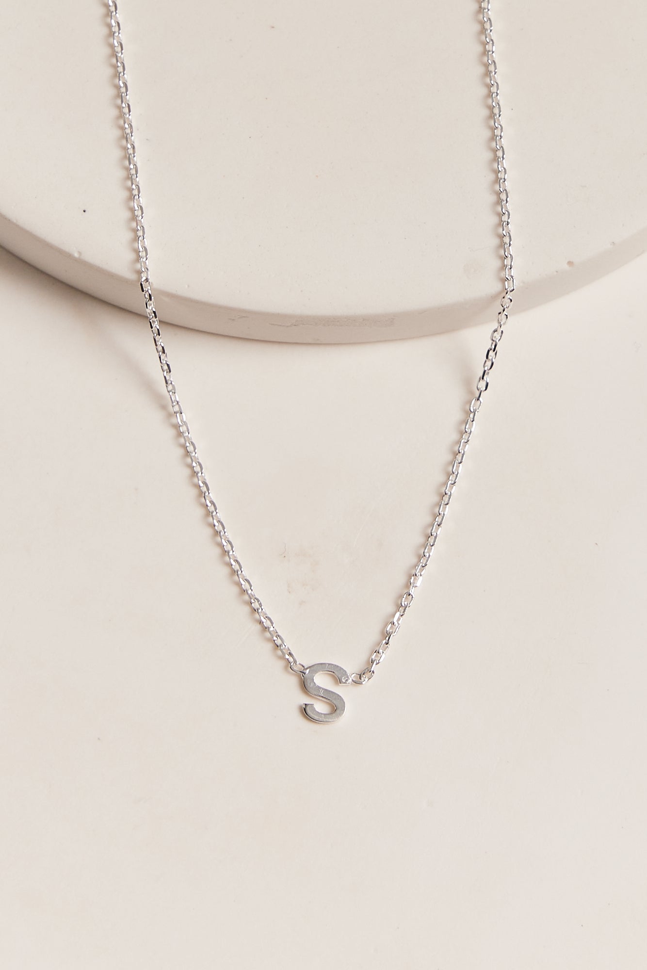 Little Letter Necklace Silver