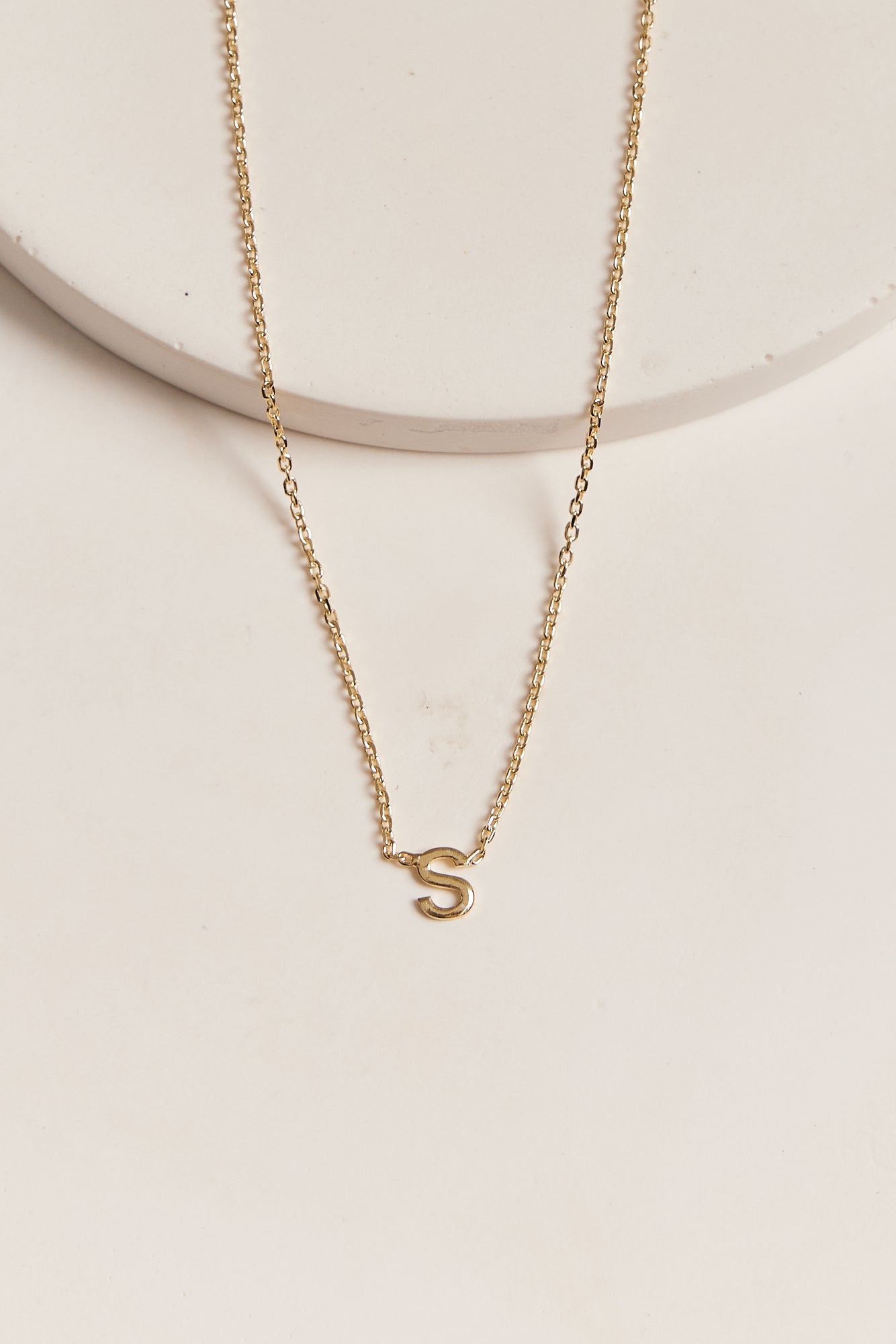 Little Letter Necklace Gold