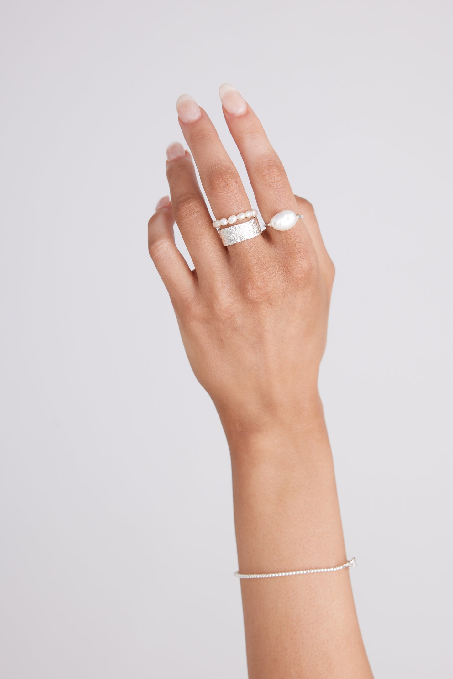 Esme Pearl Ring Silver