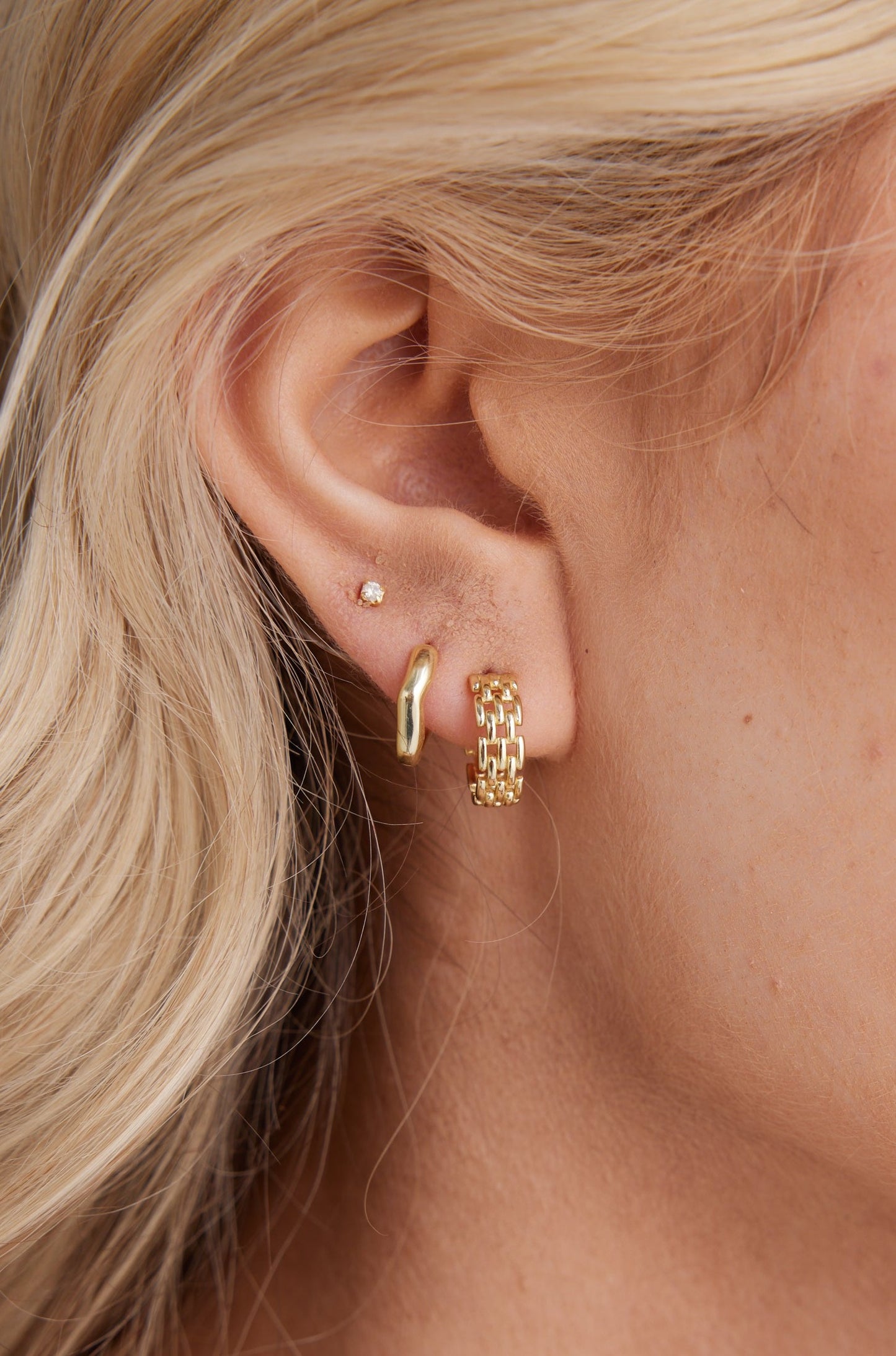 Luna Hoop Earrings Gold