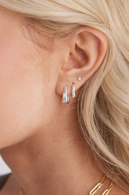 Ada Hoop Earrings Silver