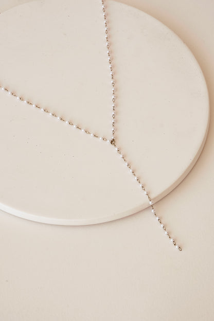 Anika Pearl Y Necklace