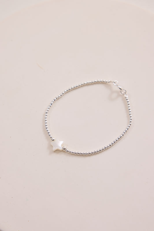 Noor Pearl Star Bracelet - Silver