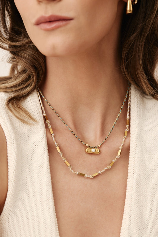 Elia Necklace - White