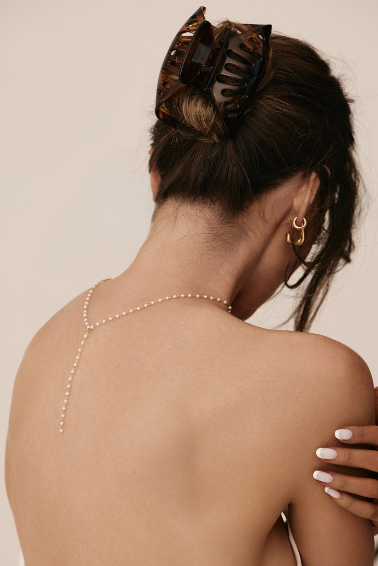 Anika Pearl Y Necklace