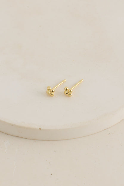 Rose Stud Earrings Gold