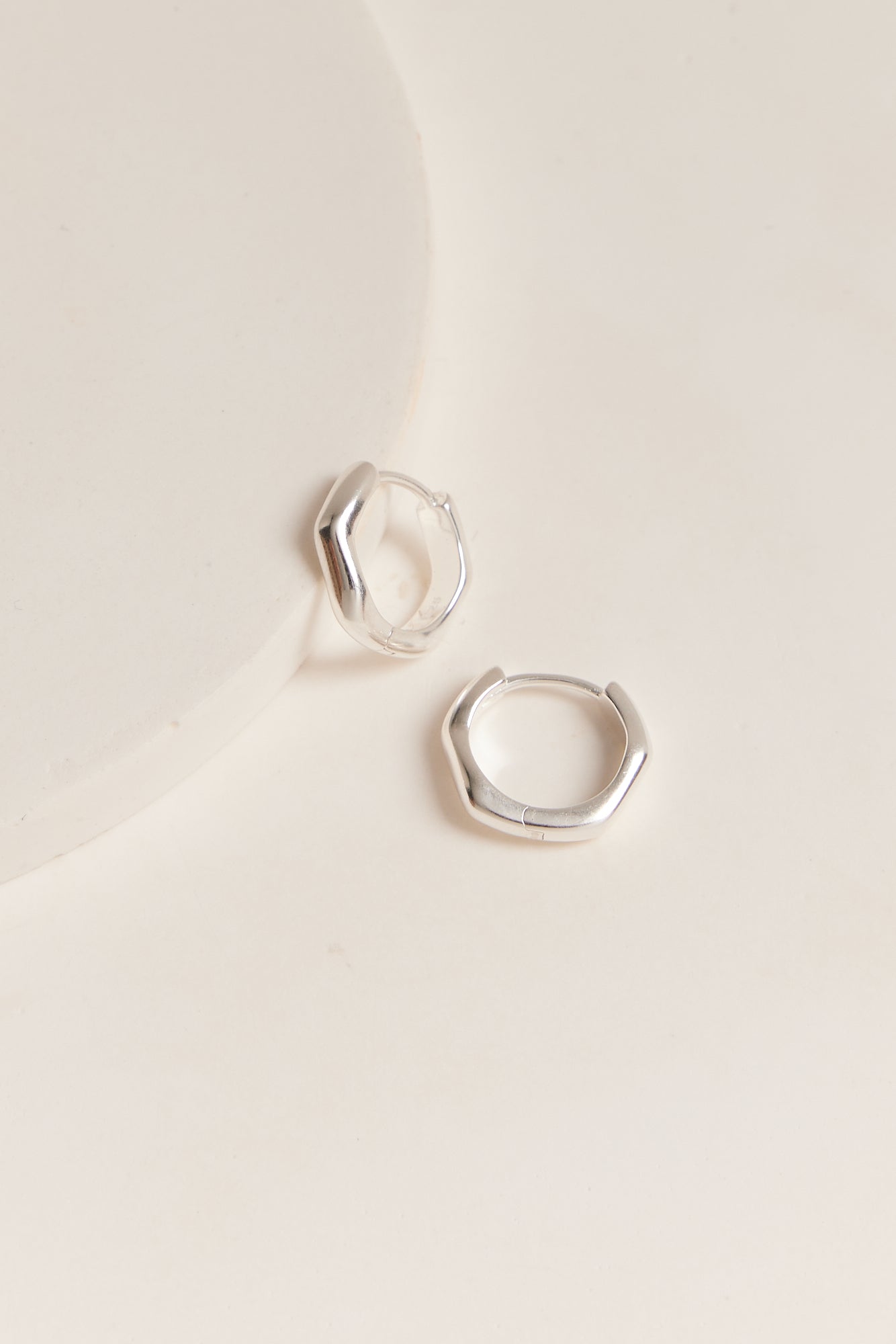 Luna Hoop Earrings Silver