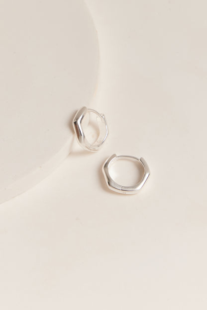 Luna Hoop Earrings Silver