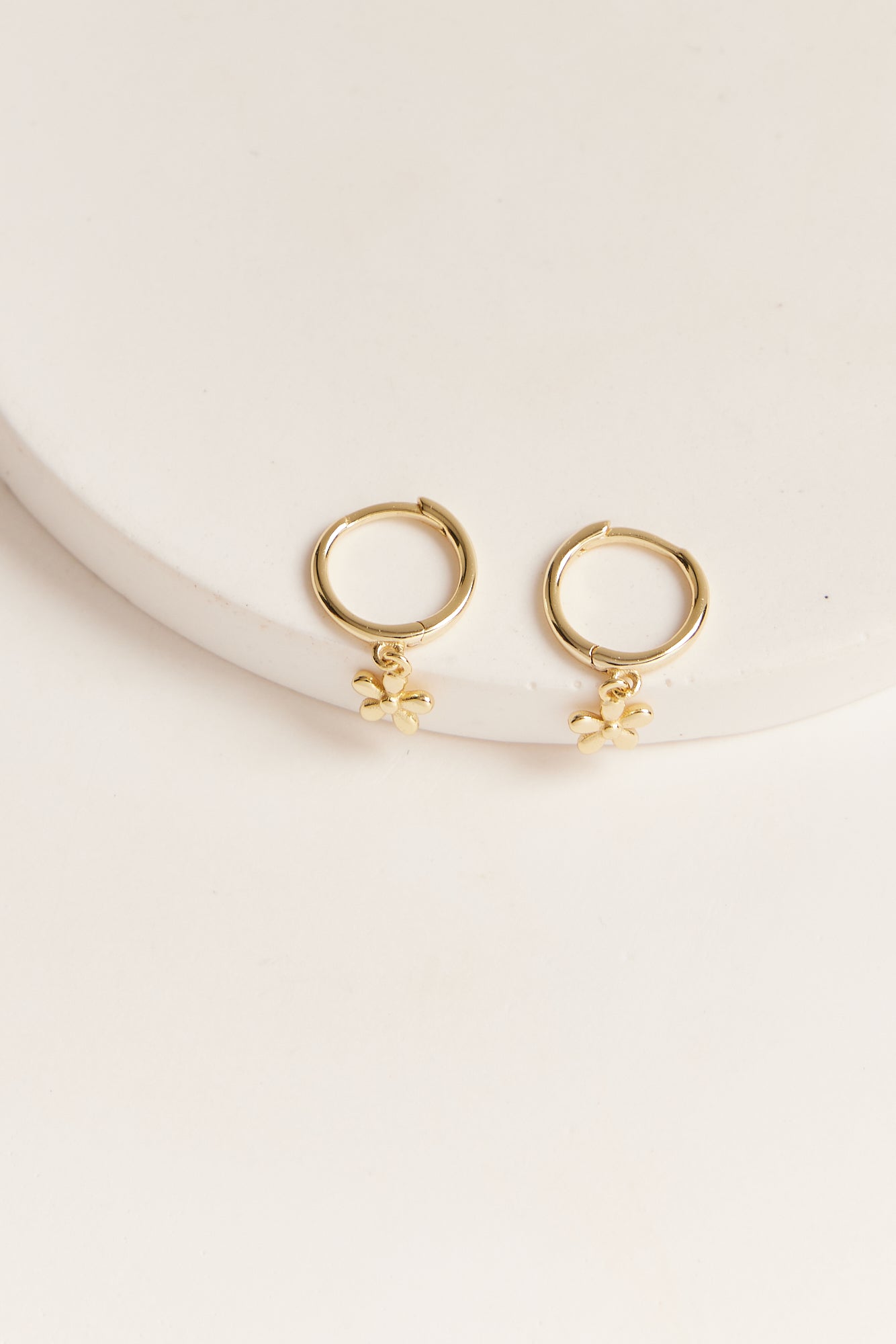 Hope Huggie Earrings Gold