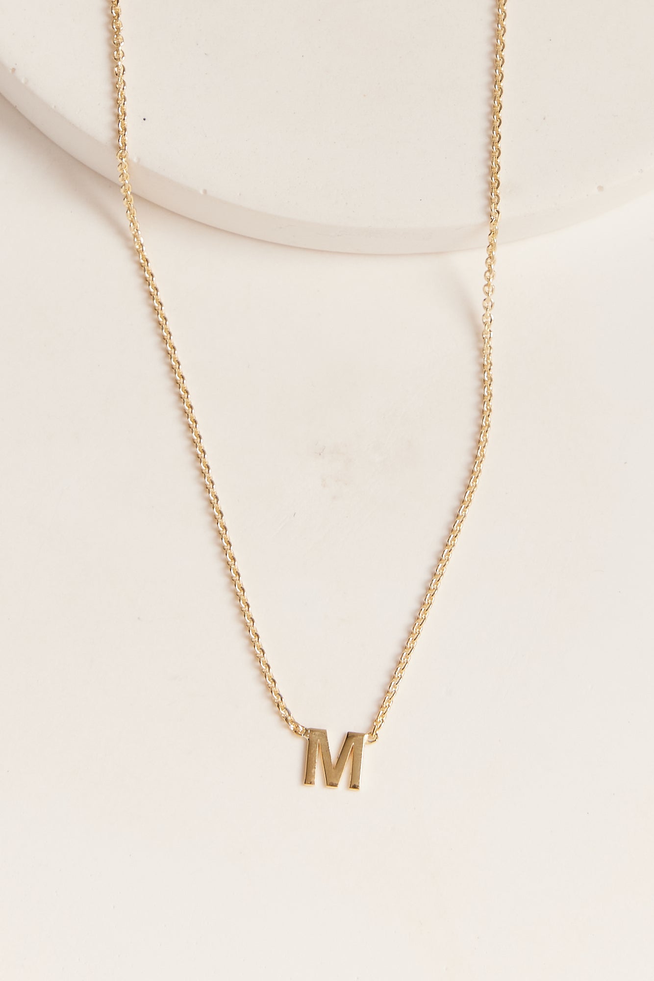 Little Letter Necklace Gold