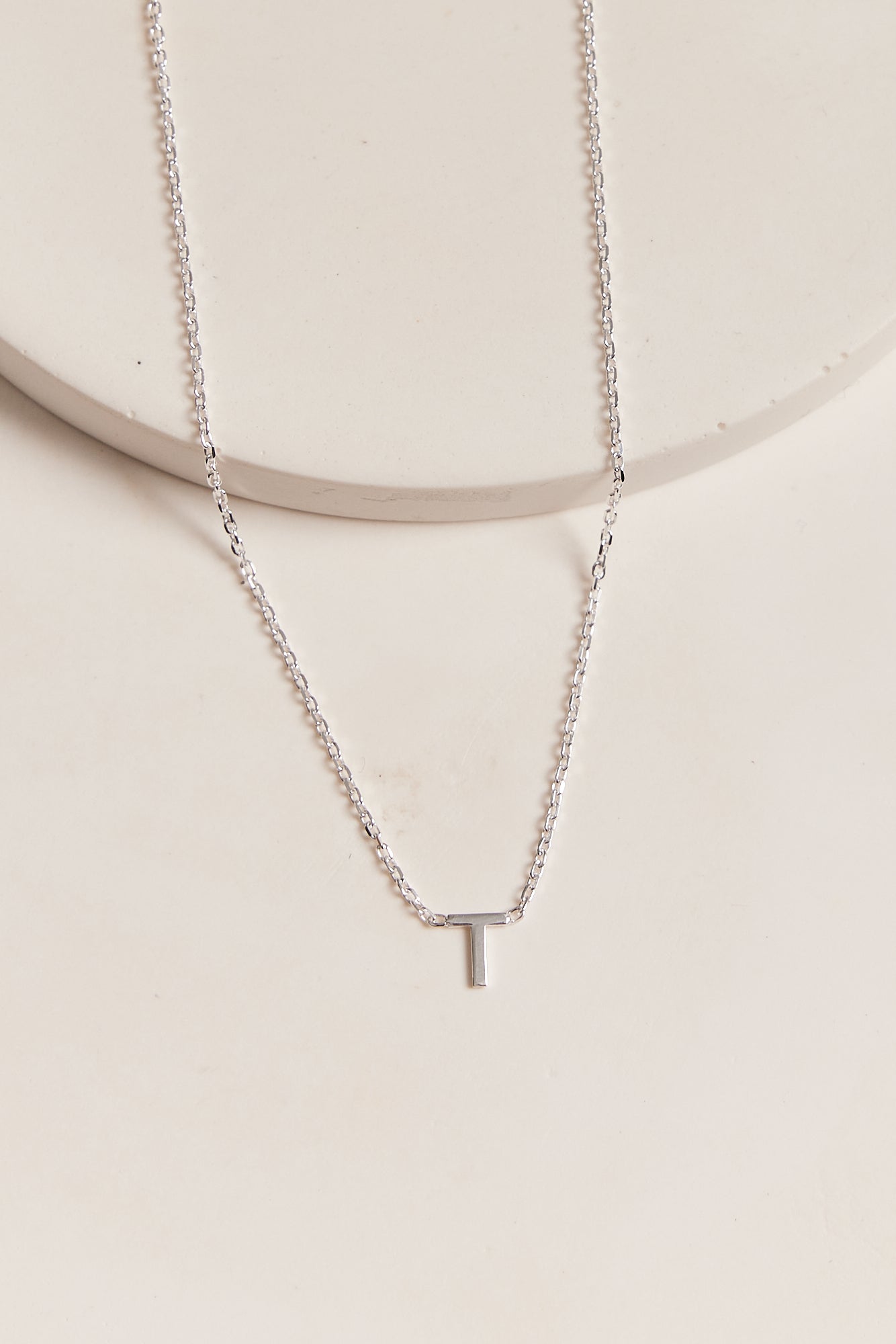 Letter t deals necklace silver