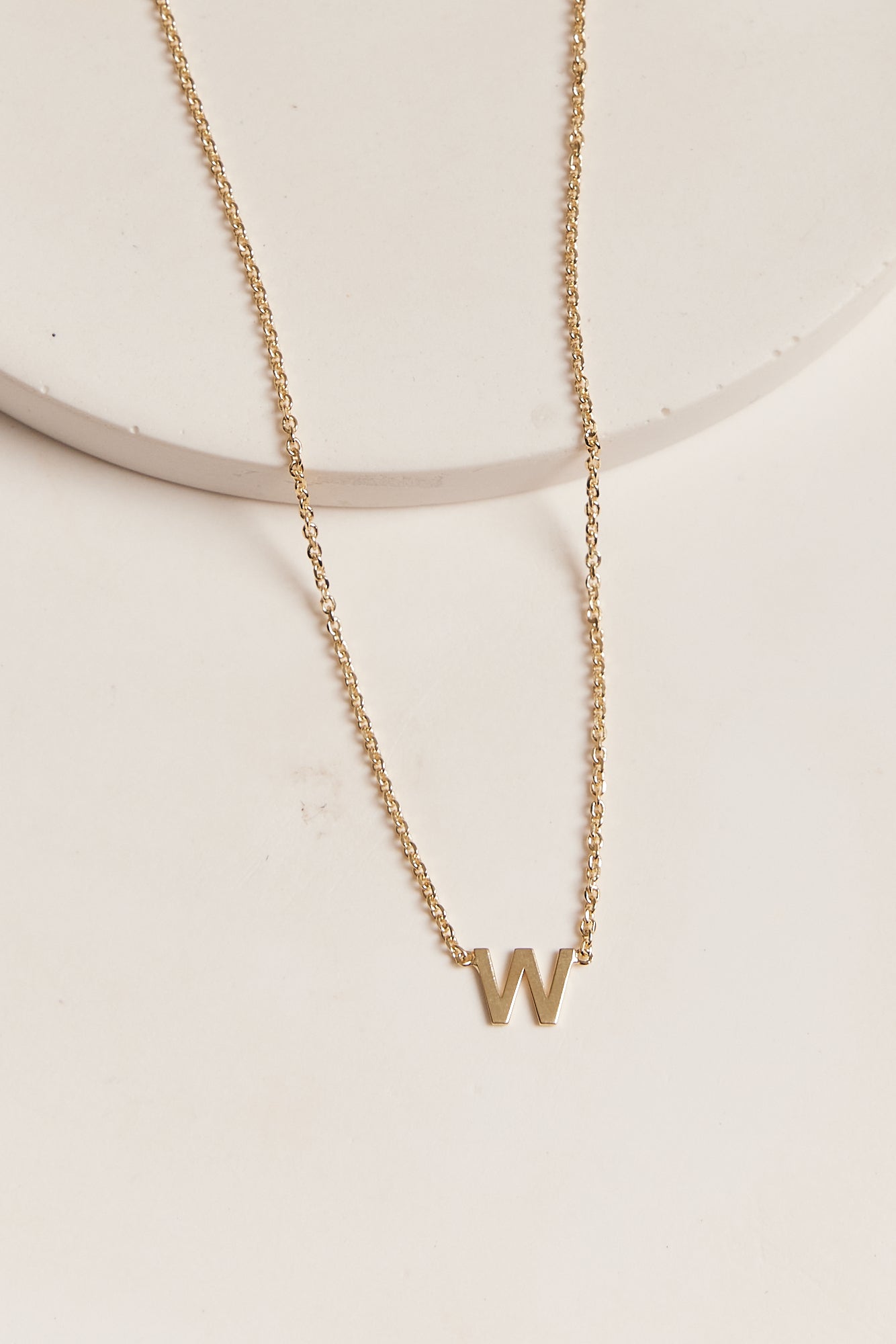 Little Letter Necklace Gold