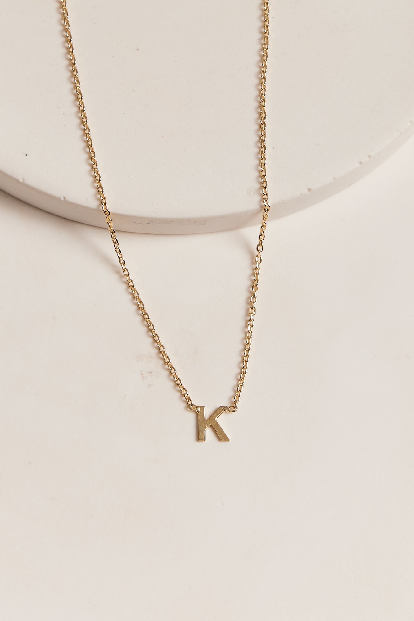 Little Letter Necklace Gold