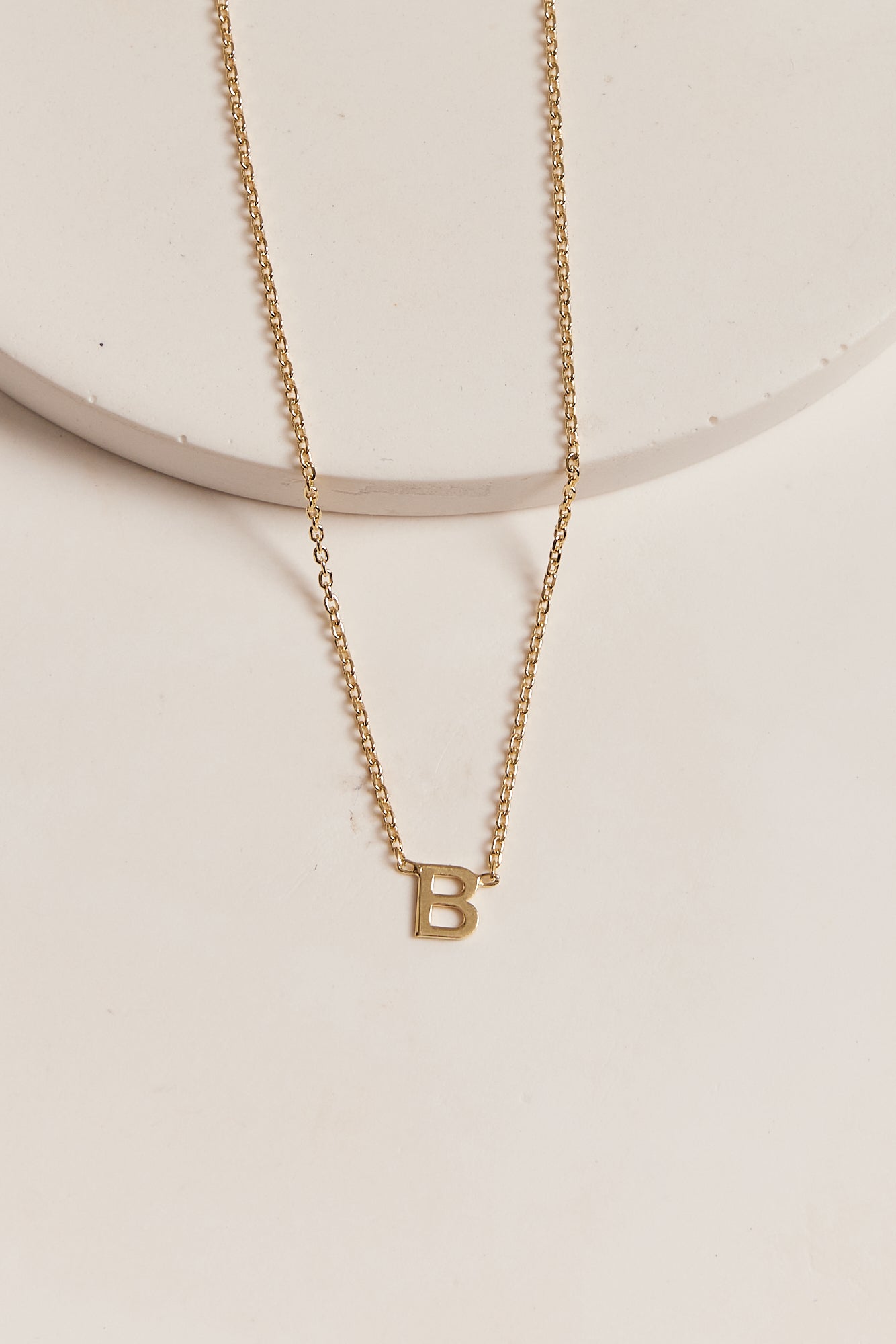 Little Letter Necklace Gold