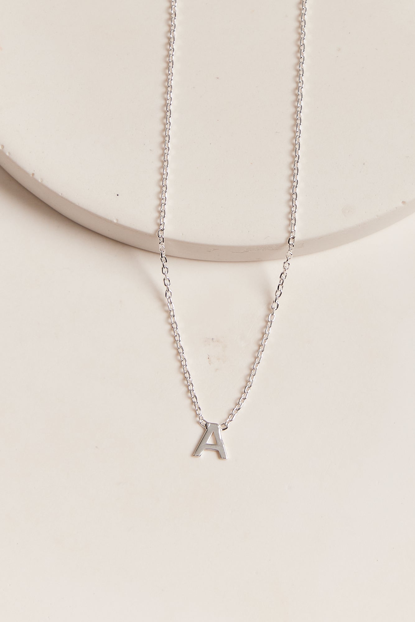 Real silver deals initial necklace