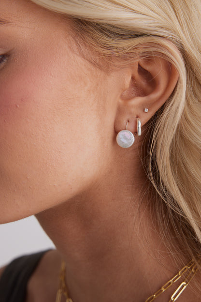 Luna Hoop Earrings Silver